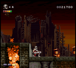 A few flaming jumps to avoid.