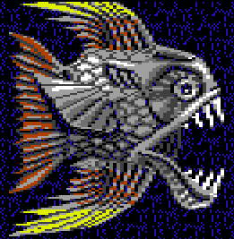 The great piranha spit little fishes out<br />(Level 2-1; In the middle)